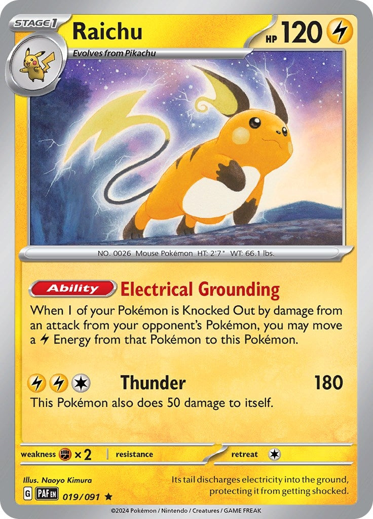 Image for Raichu (019/091) (PAF) - Pokemon