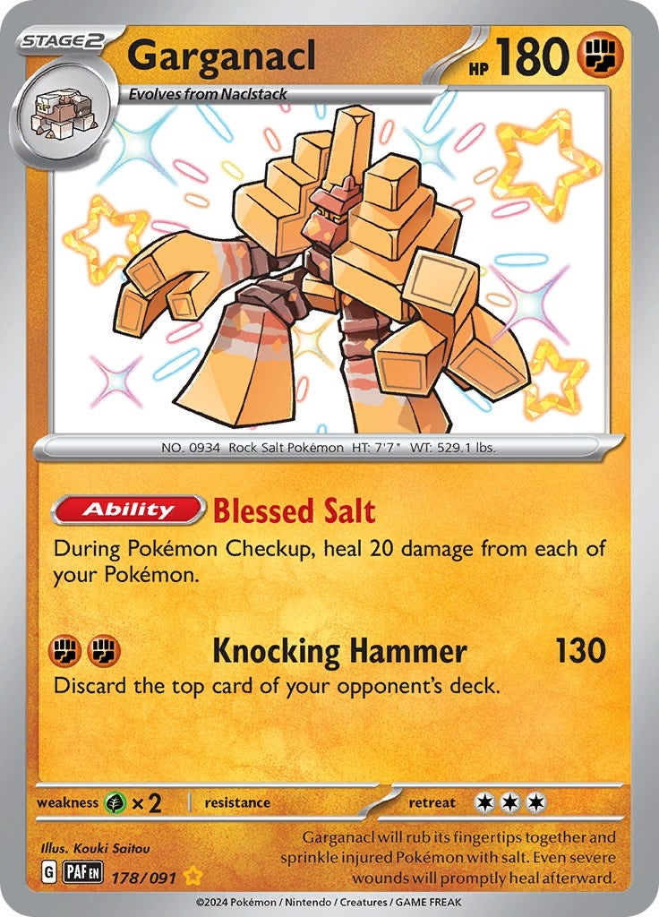 Image for Garganacl (178/091) (PAF) - Pokemon