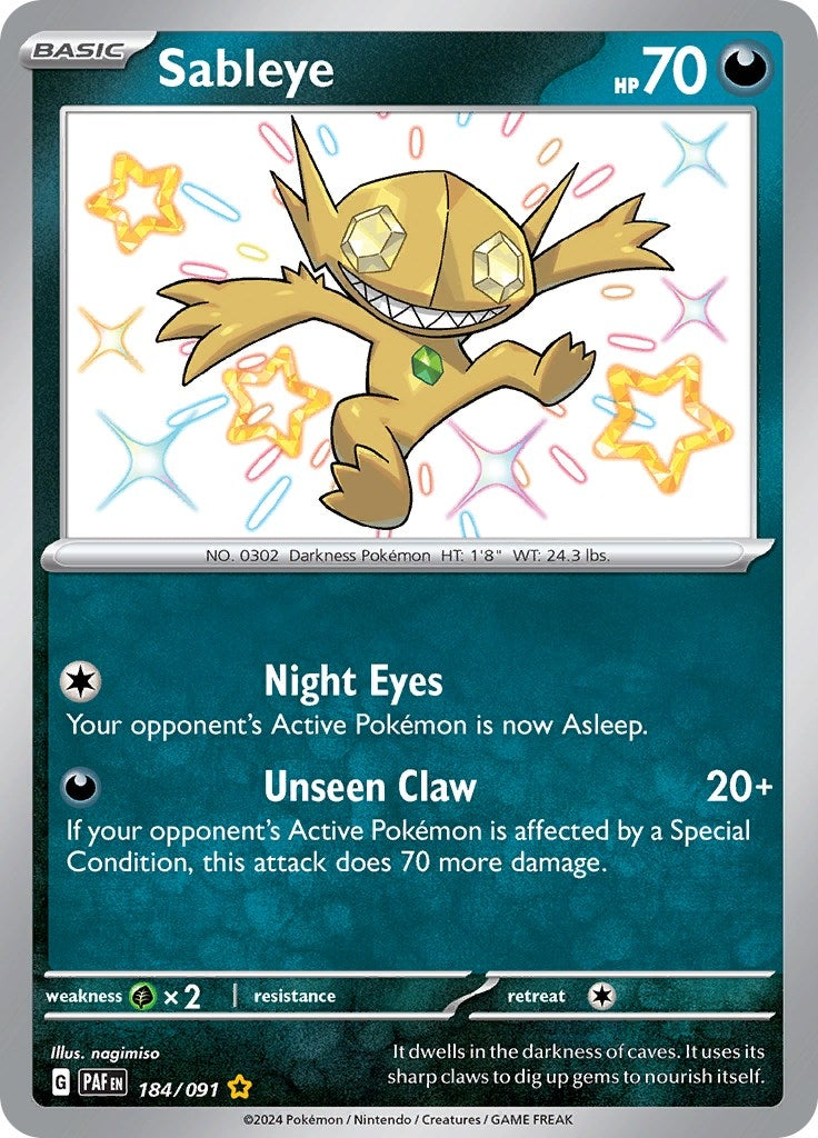 Image for Sableye (184/091) (PAF) - Pokemon