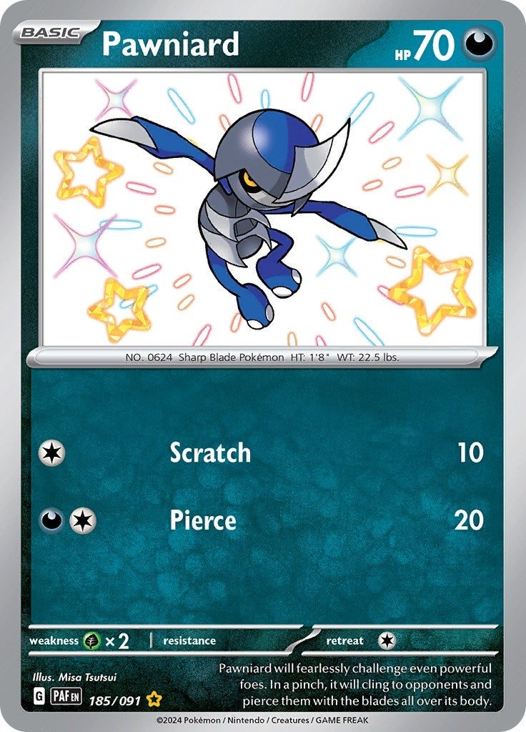 Image for Pawniard (185/091) (PAF) - Pokemon