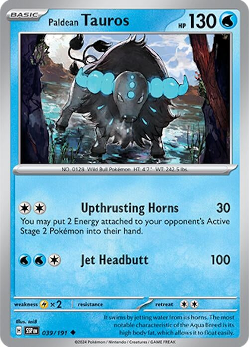 Image for Paldean Tauros (039/191) (SSP) - Pokemon