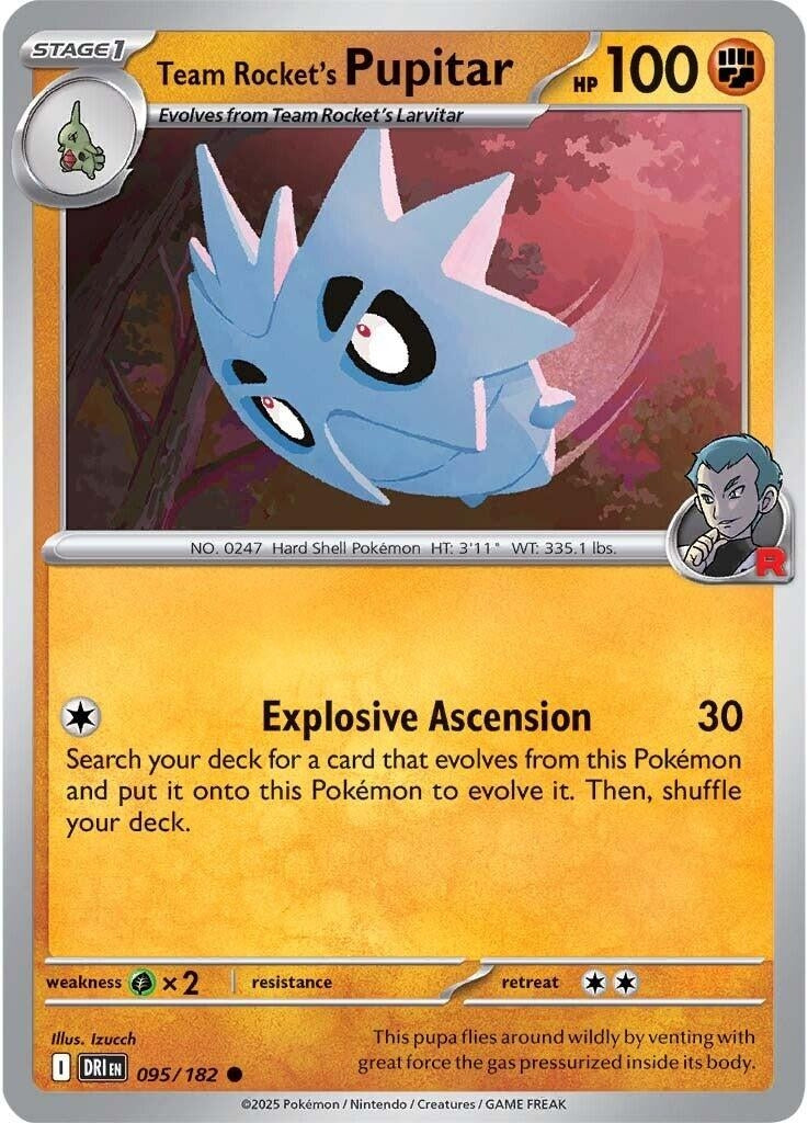 Image for Team Rocket's Pupitar (095/182) (DRI) - Pokemon