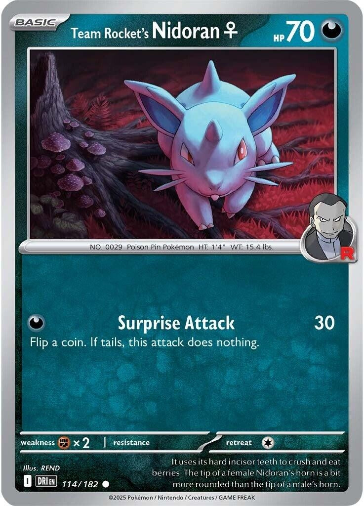 Image for Team Rocket's Nidoran F (114/182) (DRI) - Pokemon