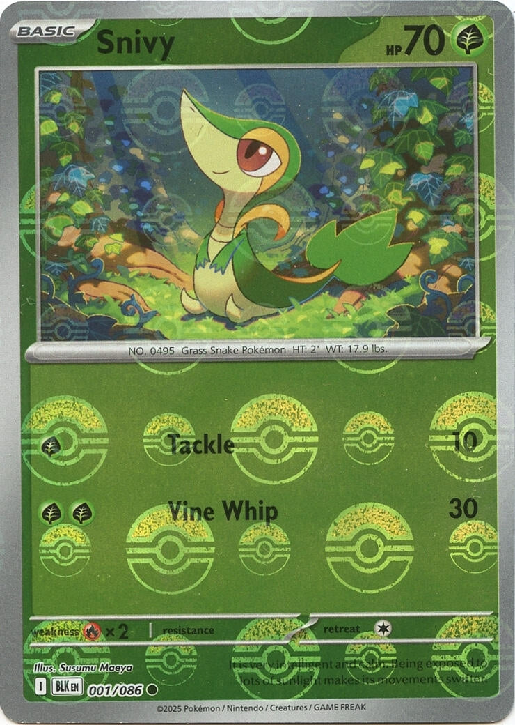 Image for Snivy (Poke Ball Pattern) (001/086) (BLK) - Pokemon