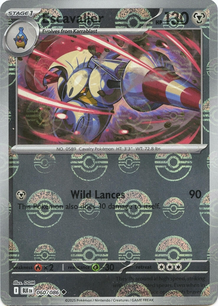 Image for Escavalier (Poke Ball Pattern) (060/086) (BLK) - Pokemon