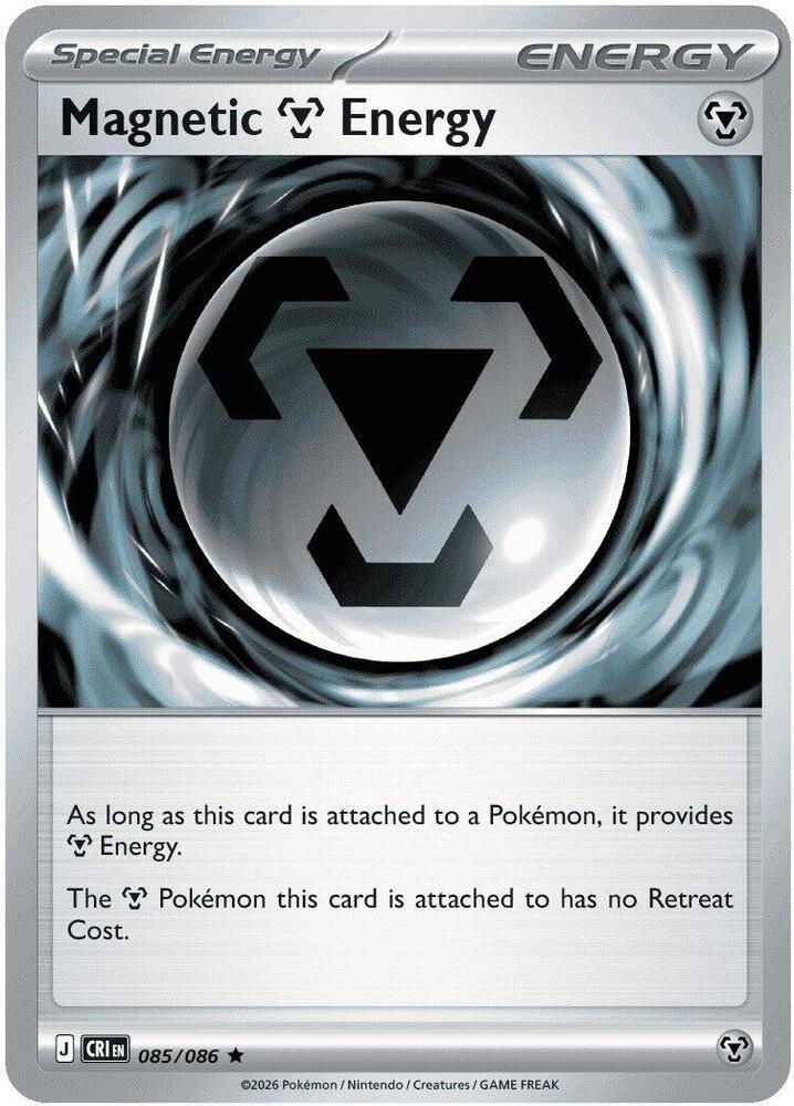 085/086 Magnetic Metal Energy Holo ME04: Chaos Rising (CRI) NM