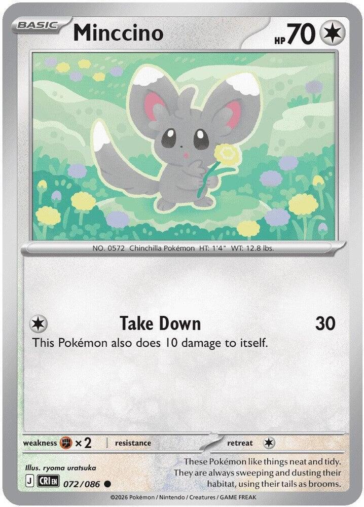 072/086 Minccino ME04: Chaos Rising (CRI) NM