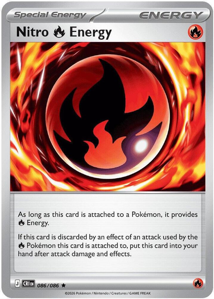 086/086 Nitro R Energy Holo ME04: Chaos Rising (CRI) NM