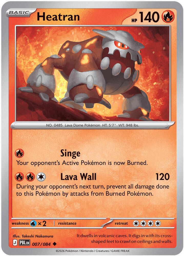 007/084 Heatran ME05: Pitch Black (PBL) NM