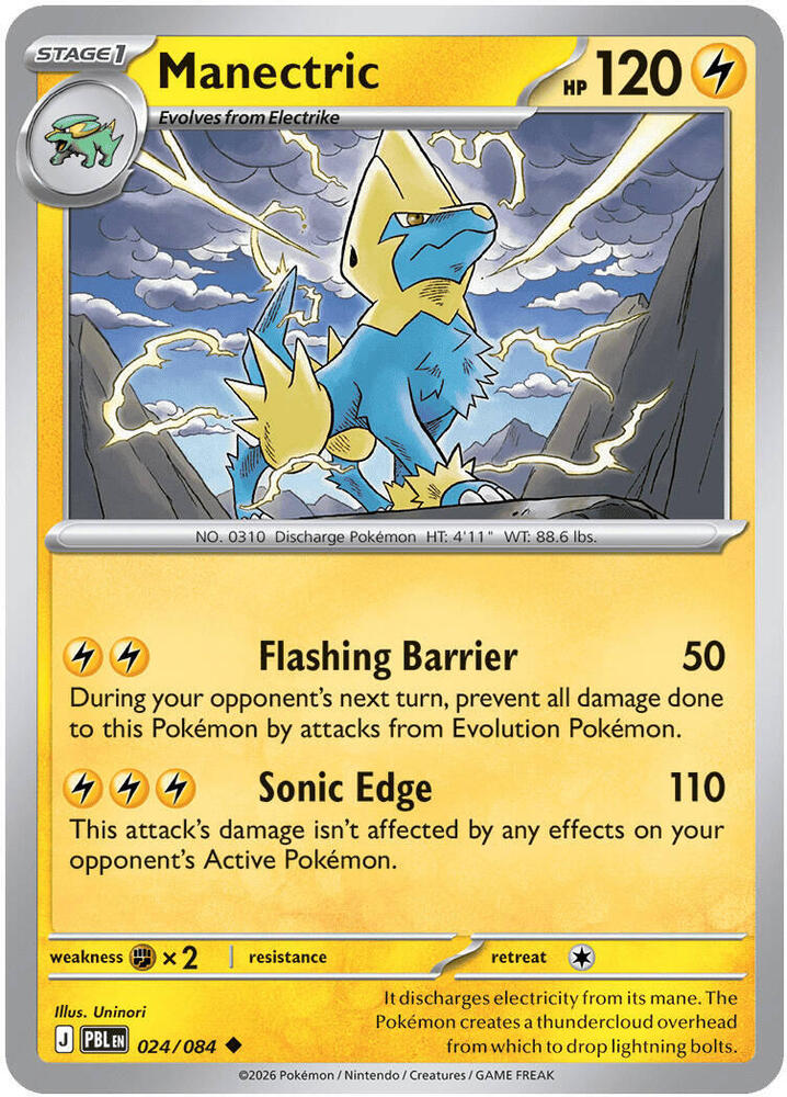024/084 Manectric ME05: Pitch Black (PBL) NM