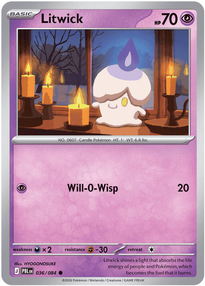 036/084 Litwick ME05: Pitch Black (PBL) NM