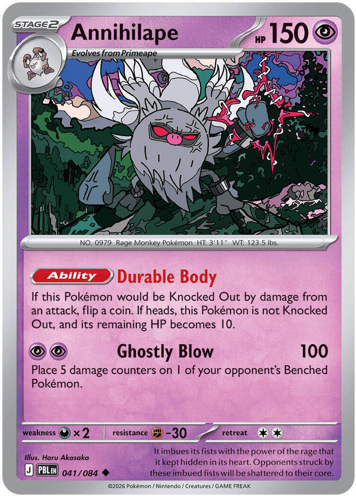 041/084 Annihilape ME05: Pitch Black (PBL) NM