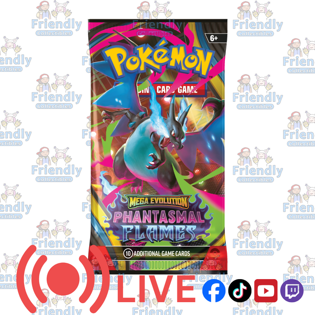 POKÉMON TCG Mega Evolution Phantasmal Flames Booster Pack (LIVE)