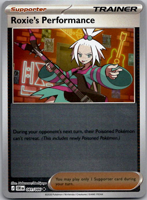 081/086 Roxie's Performance Reverse Holo ME04: Chaos Rising (CRI) NM