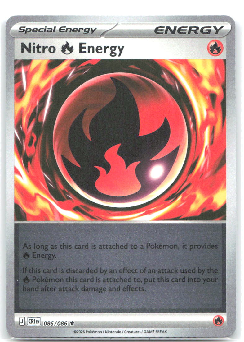 086/086 Nitro R Energy Reverse Holo ME04: Chaos Rising (CRI) NM