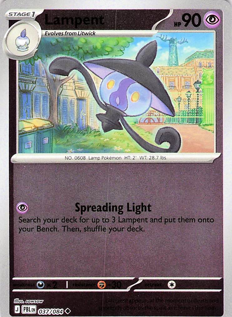 037/084 Lampent Reverse Holo ME05: Pitch Black (PBL) NM
