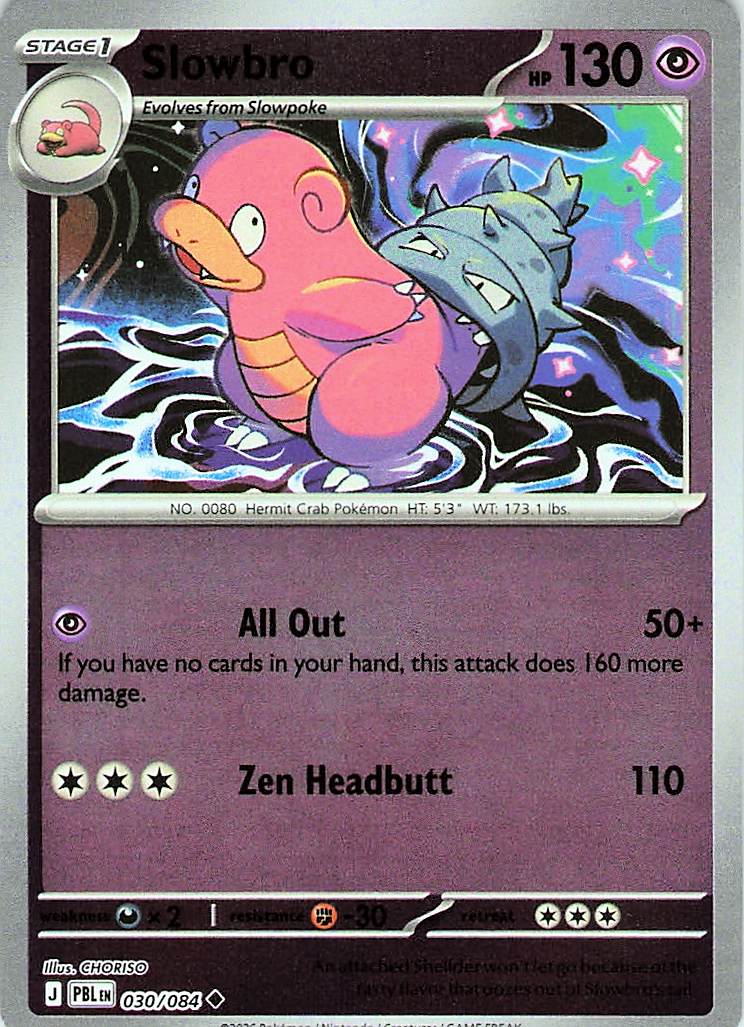 030/084 Slowbro Reverse Holo ME05: Pitch Black (PBL) NM
