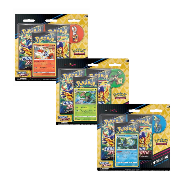 Pokémon TCG: Crown Zenith Pin Collection (Trio Complete) - Friendly Collectibles