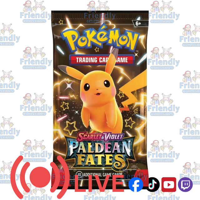 Pokémon TCG: Scarlet & Violet 3.5 Paldean Fates Booster Pack (LIVE)