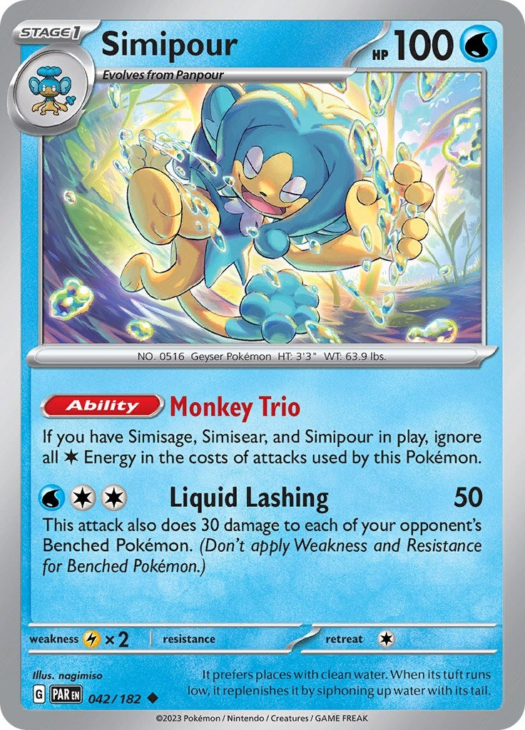 Image for Simipour (042/182) (PAR) - Pokemon