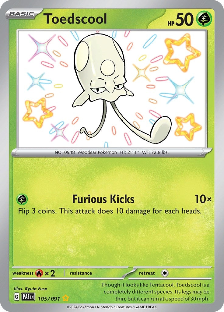Image for Toedscool (105/091) (PAF) - Pokemon