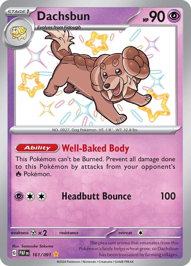 Image for Dachsbun (161/091) (PAF) - Pokemon