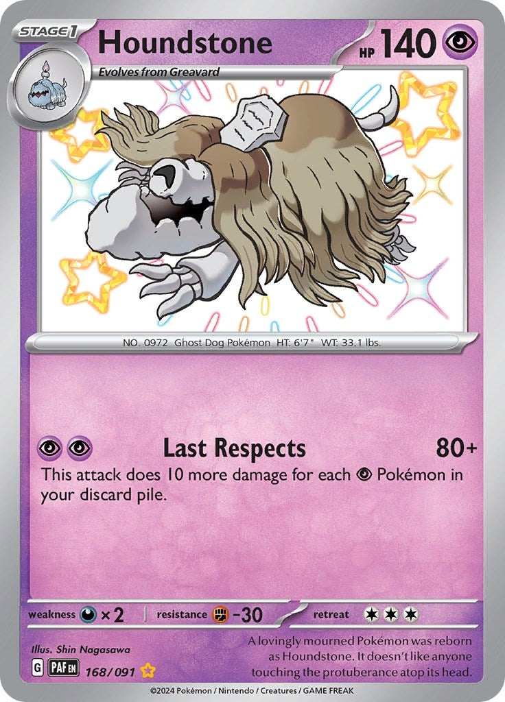 Image for Houndstone (168/091) (PAF) - Pokemon