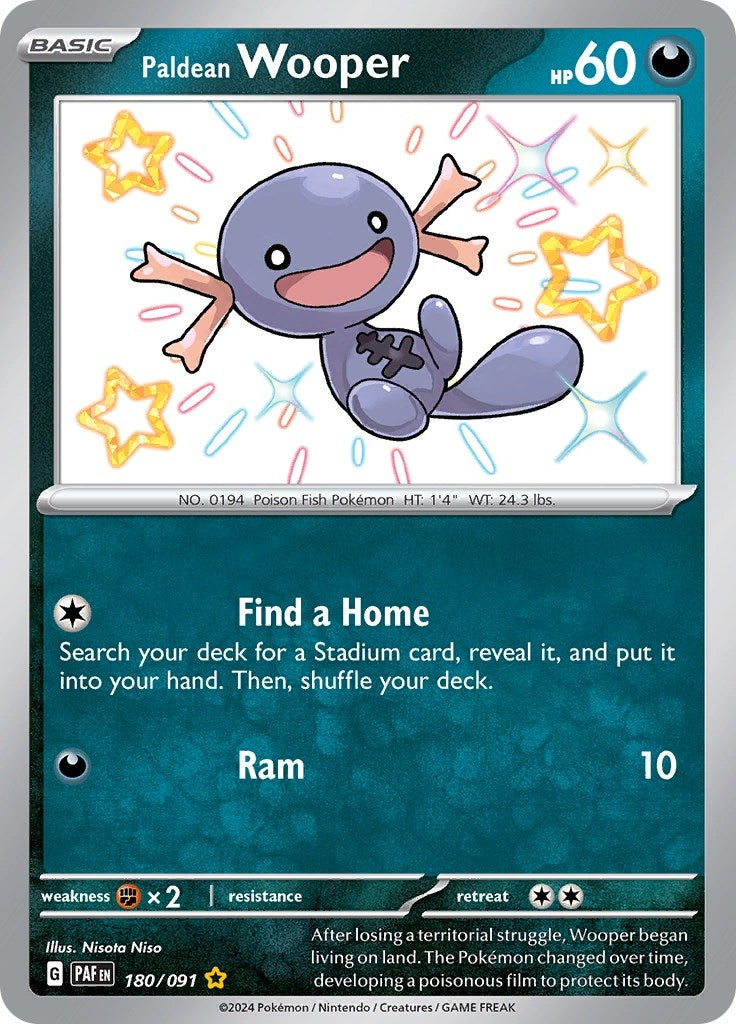 Image for Paldean Wooper (180/091) (PAF) - Pokemon