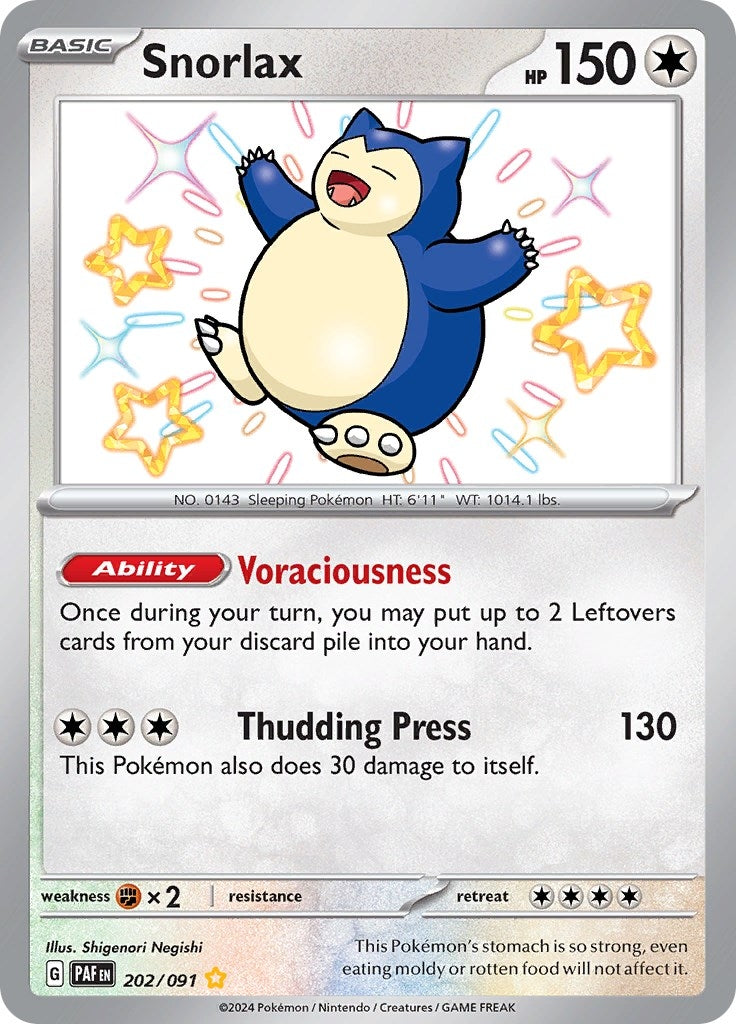 Image for Snorlax (202/091) (PAF) - Pokemon