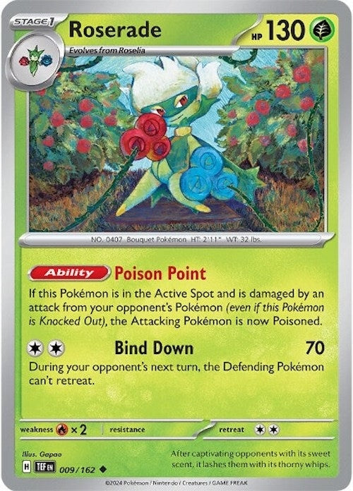 Image for Roserade (009/162) (TEF) - Pokemon