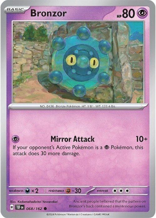 Image for Bronzor (068/162) (TEF) - Pokemon