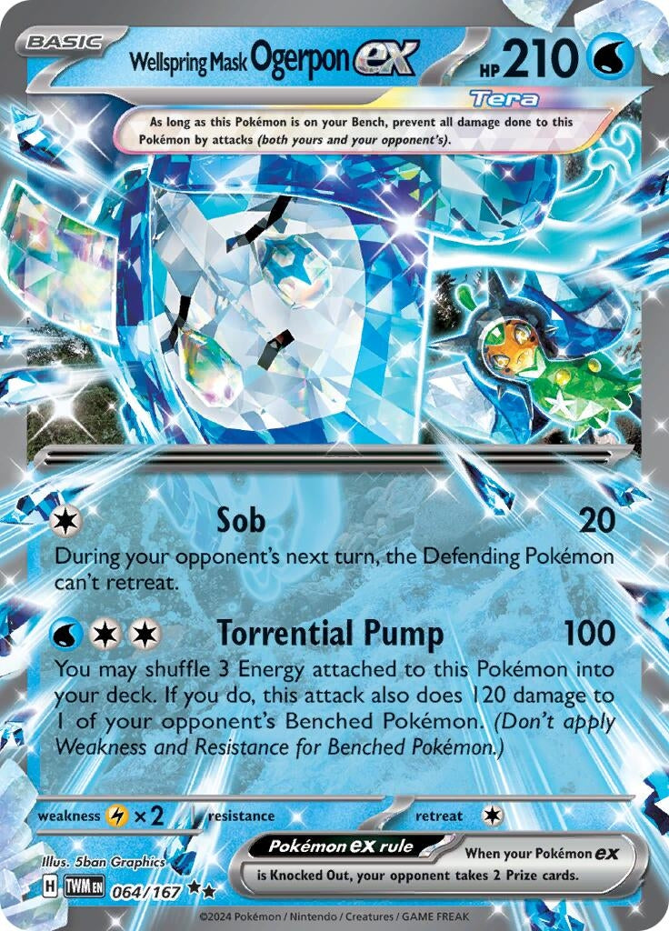 Image for Wellspring Mask Ogerpon ex (064/167) (TWM) - Pokemon
