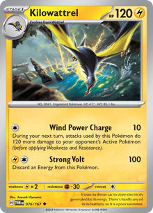 Image for Kilowattrel (076/167) (TWM) - Pokemon
