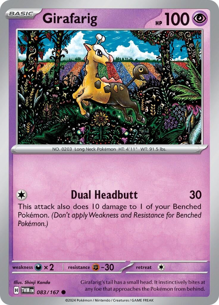 Image for Girafarig (083/167) (TWM) - Pokemon