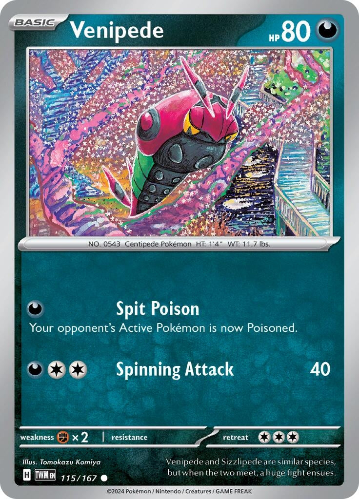 Image for Venipede (115/167) (TWM) - Pokemon
