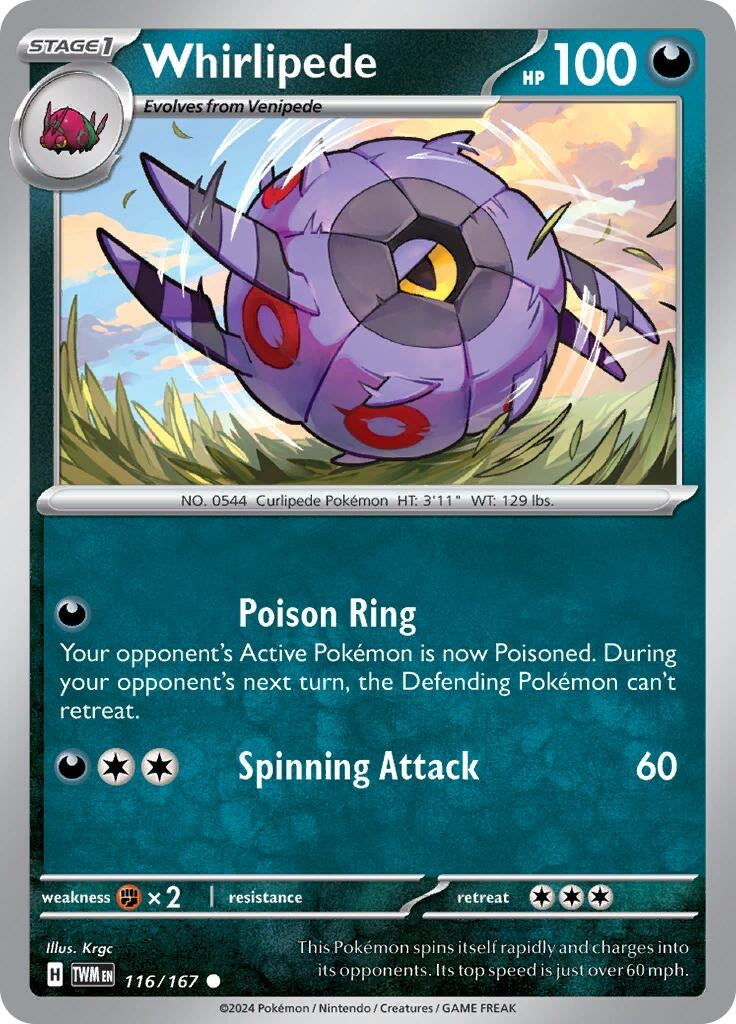 Image for Whirlipede (116/167) (TWM) - Pokemon