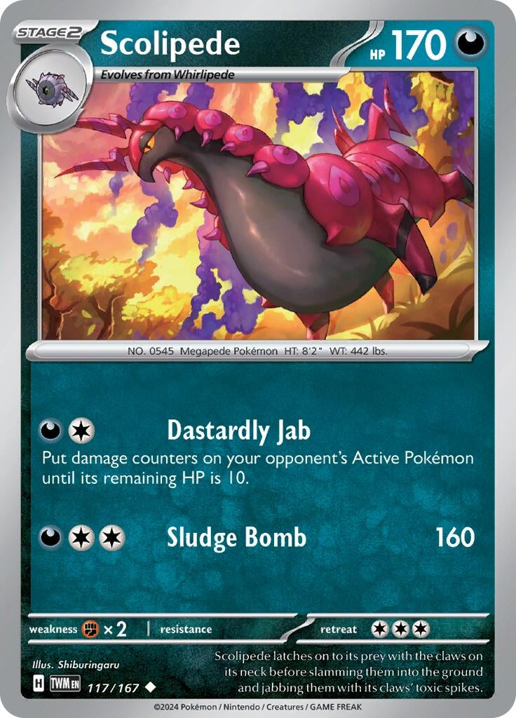 Image for Scolipede (117/167) (TWM) - Pokemon