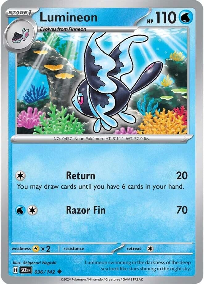 Image for Lumineon (036/142) (SCR) - Pokemon