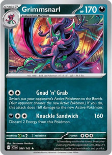 Image for Grimmsnarl (096/142) (SCR) - Pokemon