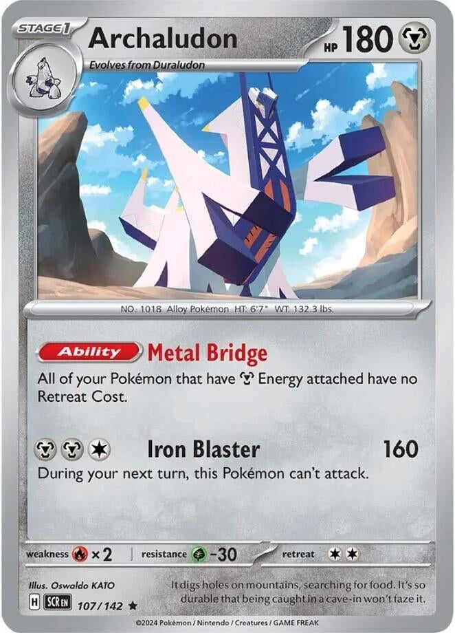 Image for Archaludon (107/142) (SCR) - Pokemon