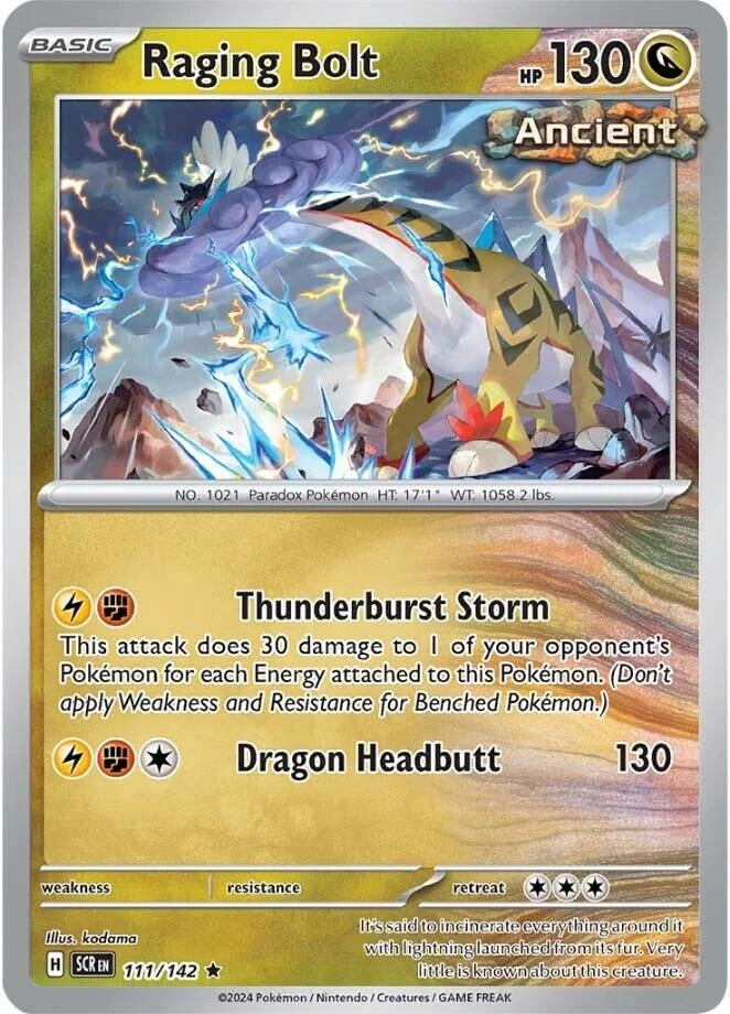 Image for Raging Bolt (111/142) (SCR) - Pokemon