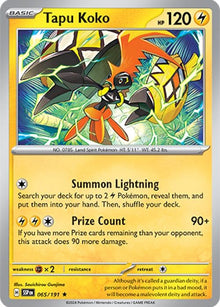 Image for Tapu Koko (065/191) (SSP) - Pokemon