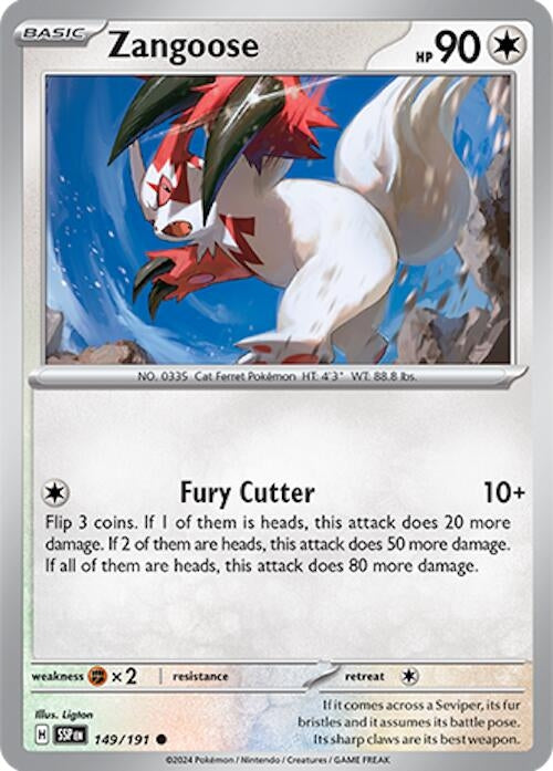 Image for Zangoose (149/191) (SSP) - Pokemon