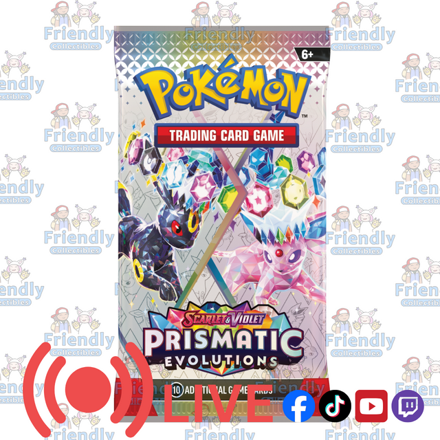 POKÉMON TCG Scarlet & Violet 8.5 Prismatic Evolutions Booster Pack (LIVE)