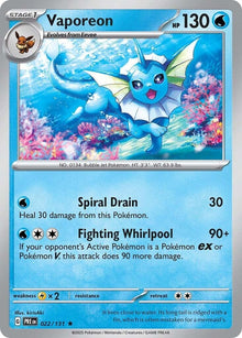 Image for Vaporeon (022/131) (PRE) - Pokemon