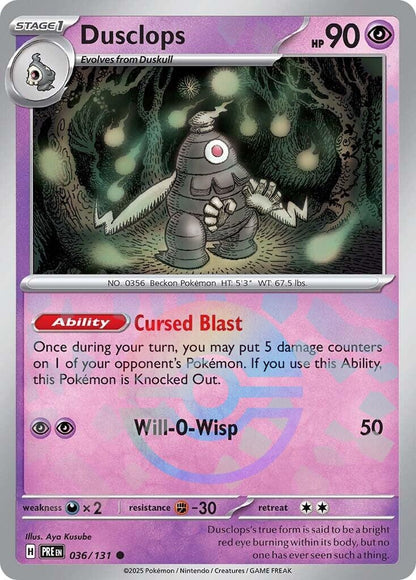 Image for Dusclops (Poke Ball Pattern) (036/131) (PRE) - Pokemon