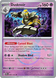 Image for Dusknoir (Poke Ball Pattern) (037/131) (PRE) - Pokemon