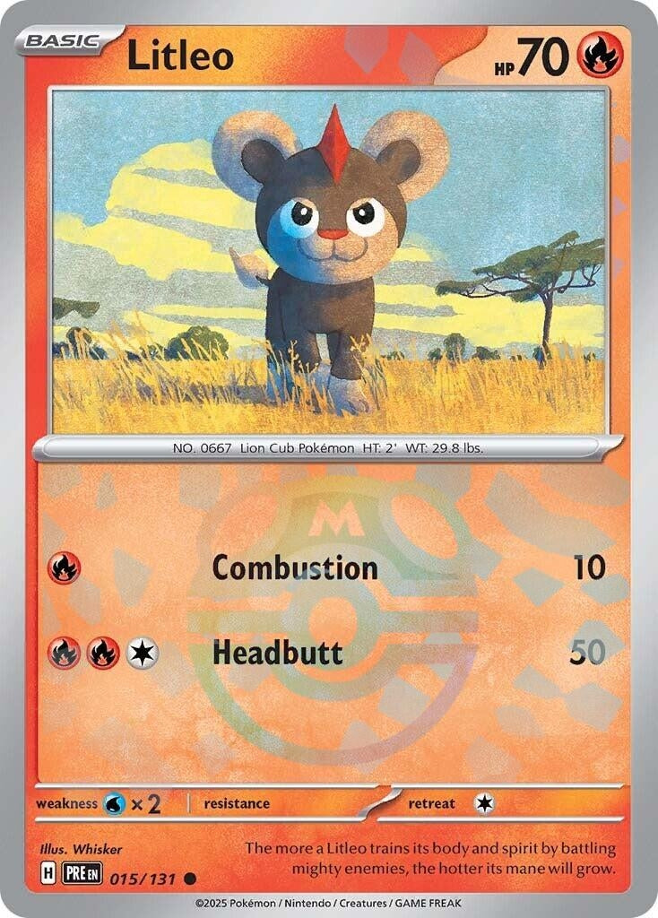 Image for Litleo (Master Ball Pattern) (015/131) (PRE) - Pokemon