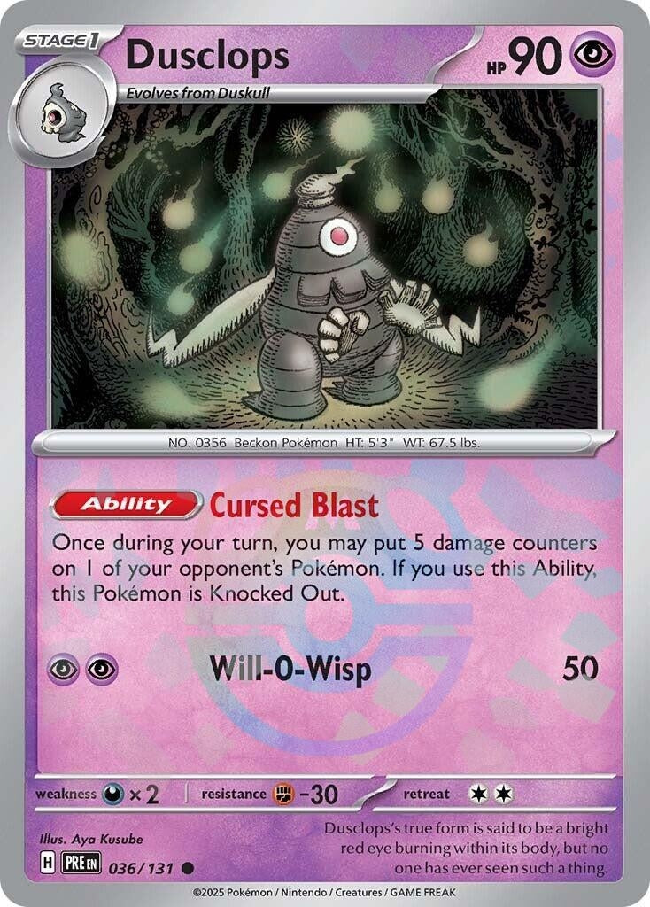 Image for Dusclops (Master Ball Pattern) (036/131) (PRE) - Pokemon