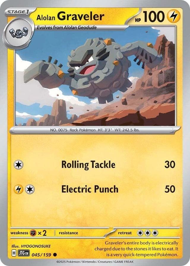 Image for Alolan Graveler (045/159) (JTG) - Pokemon